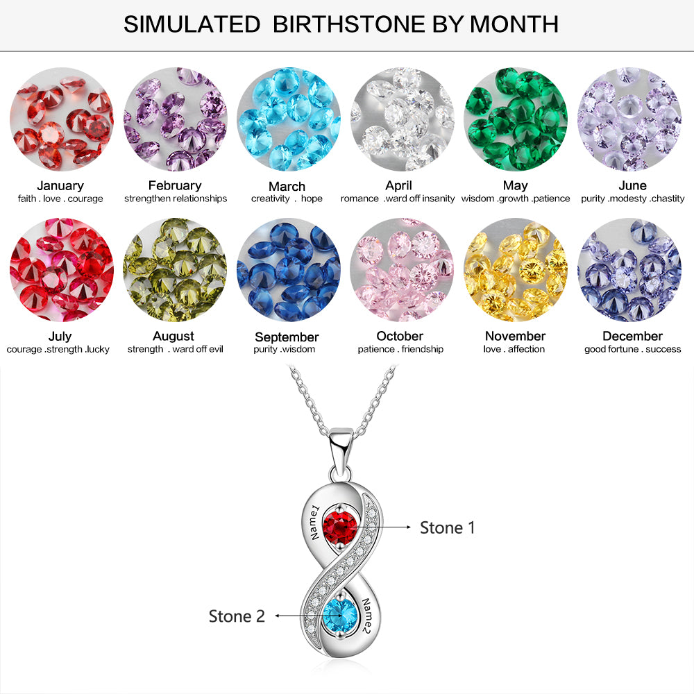 Infinity Birthstone Necklace