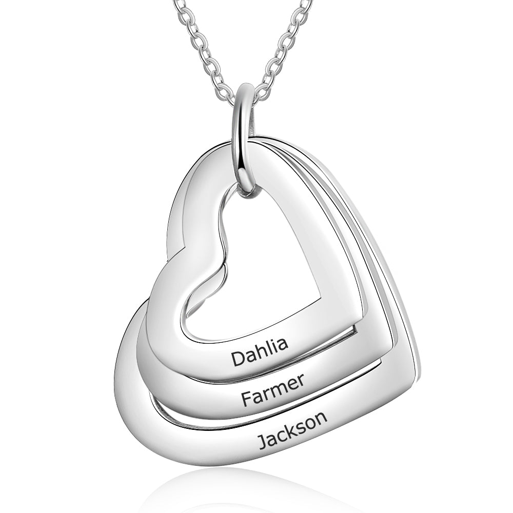 Linked Love Heart Necklace