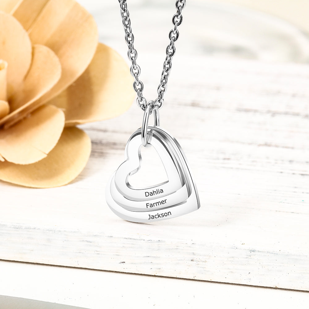Linked Love Heart Necklace
