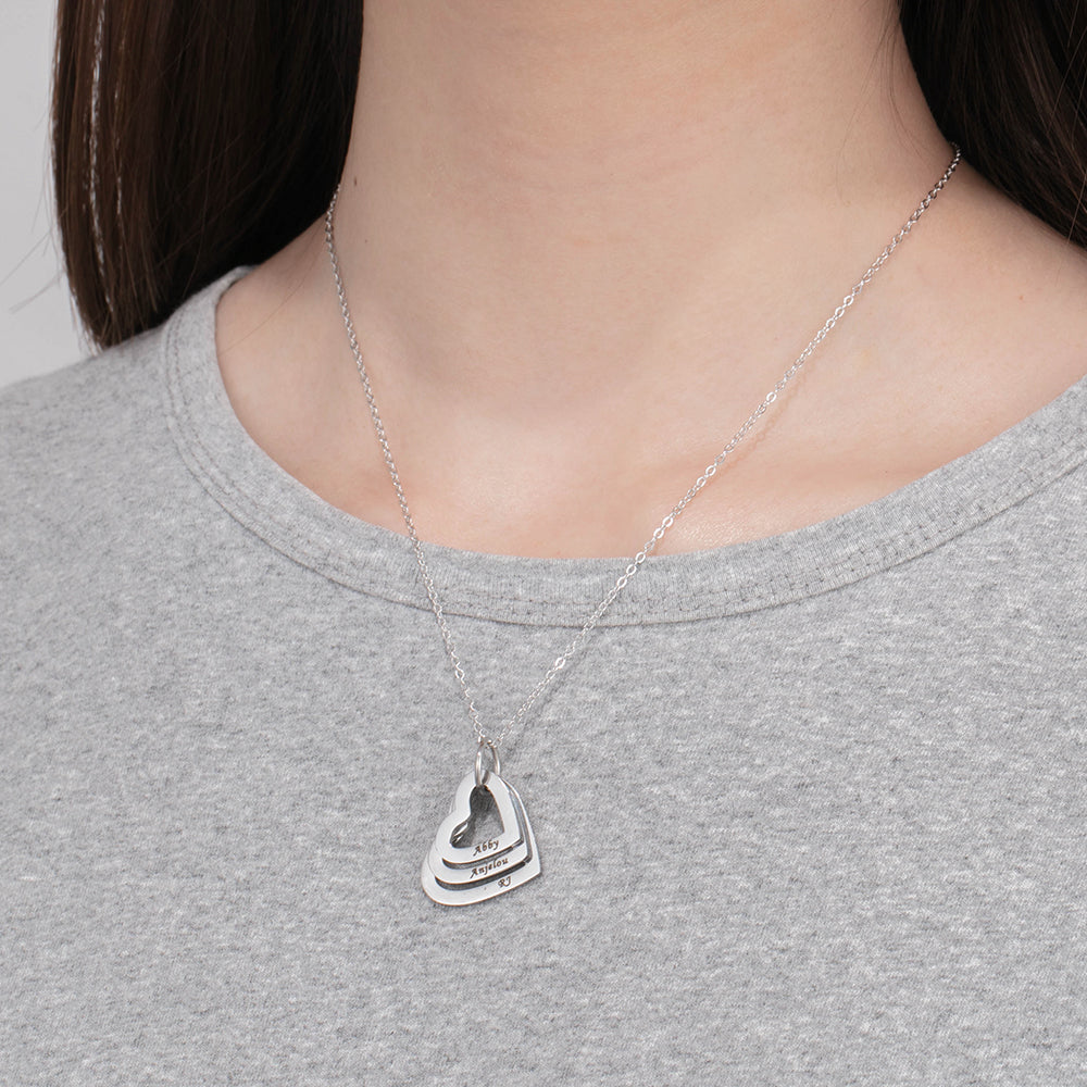 Linked Love Heart Necklace