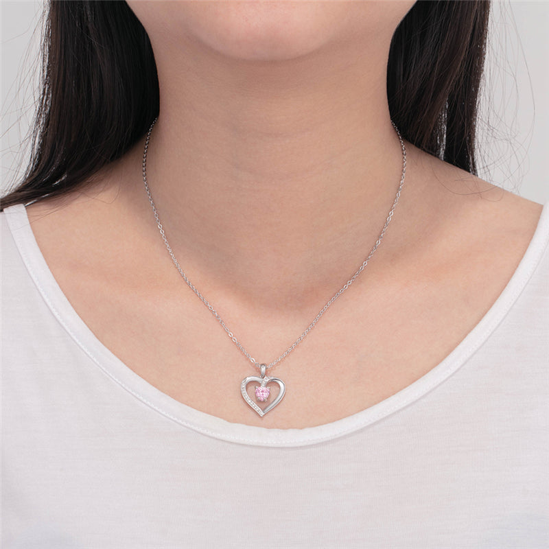 Birthstone Heart Necklace