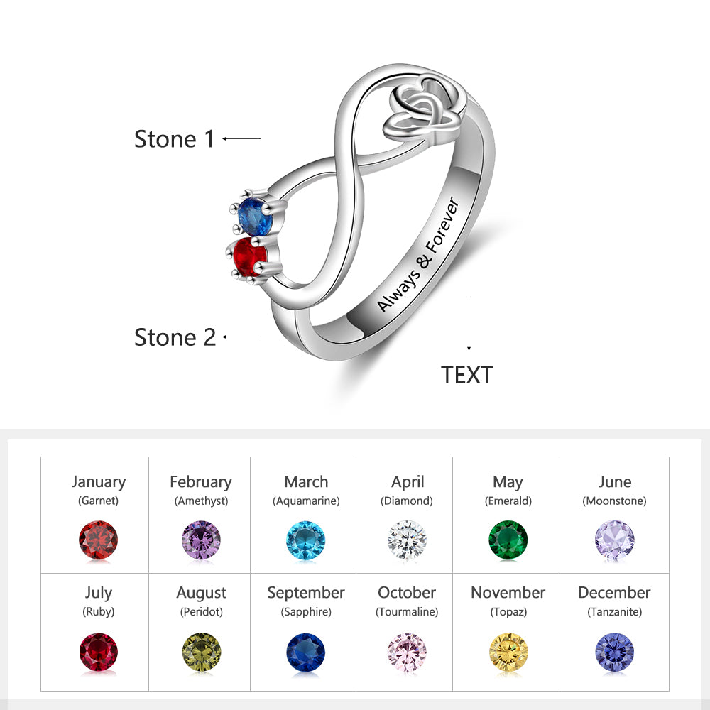 Infinity Birthstone Ring
