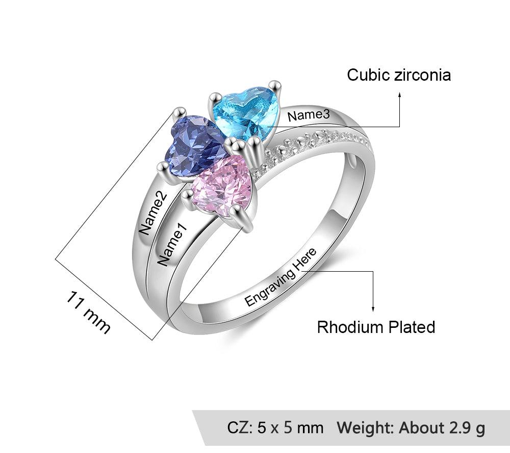 Birthstone Ring Trio