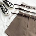 Chic A-Line Belted Women's Shorts